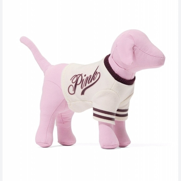PINK Victoria's Secret Pink 2025 Mini Logo Dog with Varsity Sweater - Picture 1 of 11